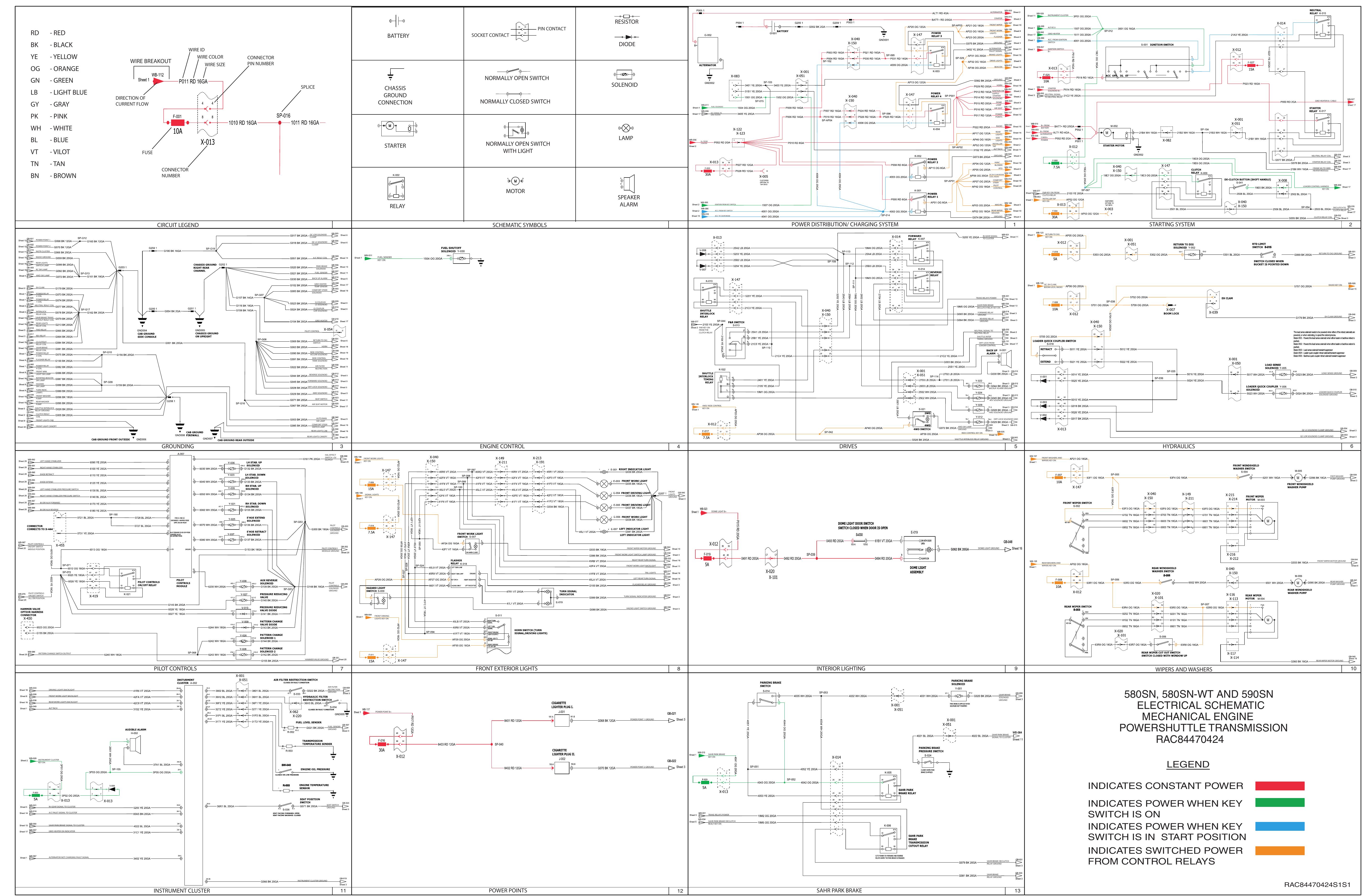 580SN, 580SN-WT AND 590SN ELECTRICAL SCHEMATIC